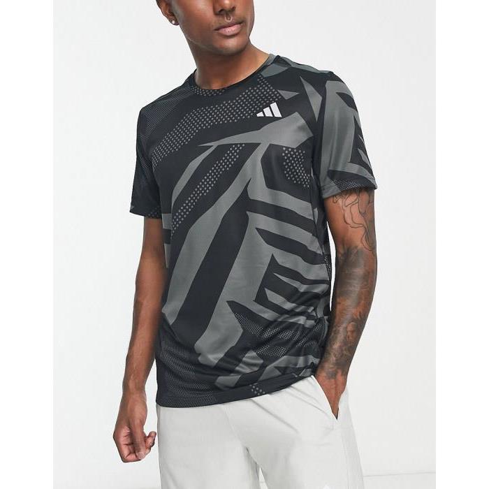 Adidas performance 아디다스 런닝 Own The 런 abstract 프린트 티셔츠 in 블랙 BLACK 203894297울랄라 편집샵