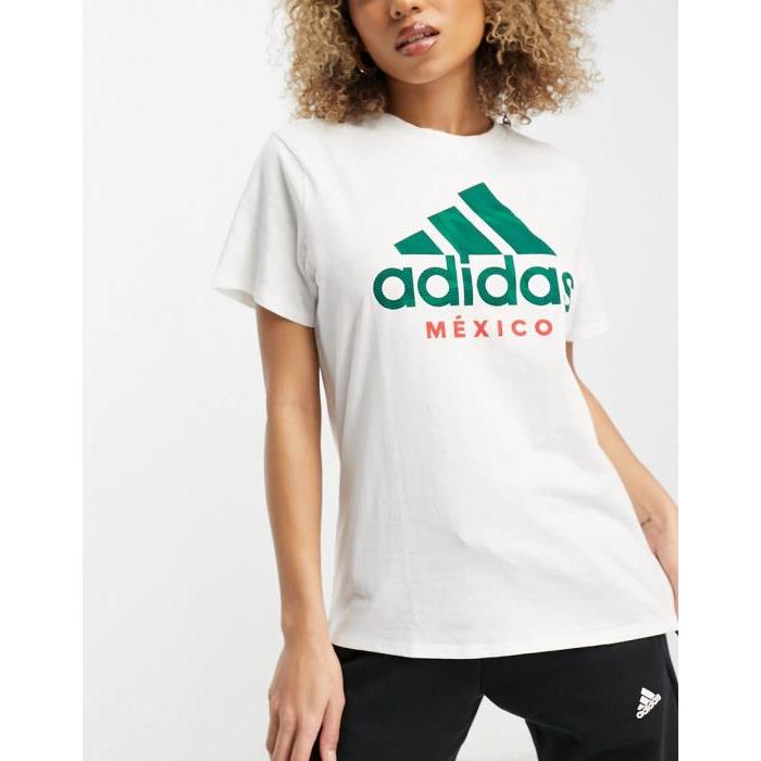 Adidas performance 아디다스 축구 World C업 멕시코 티셔츠 in 화이트 WHITE 203187033울랄라 편집샵