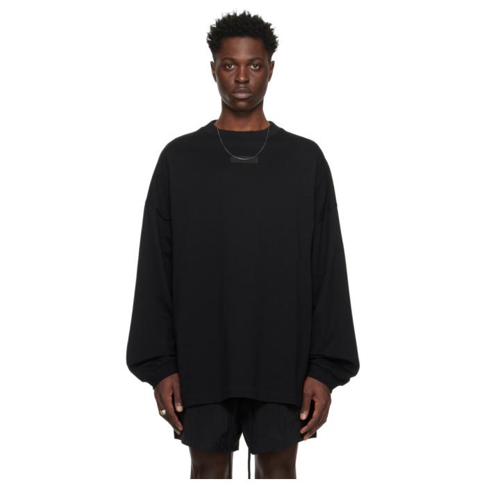피어오브갓 에센셜 젯 블랙 패치 긴소매 티셔츠 남성울랄라 편집샵