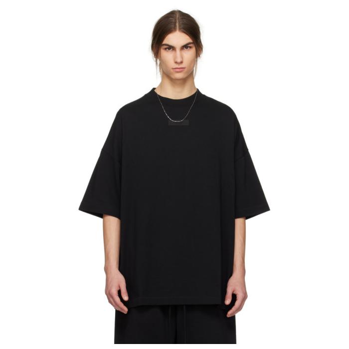 피어오브갓 에센셜 젯 블랙 크루넥 티셔츠 남성울랄라 편집샵