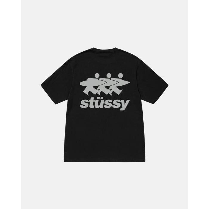스투시 Stussy 서프워크 티셔츠 피그먼트 다이드 블랙울랄라 편집샵
