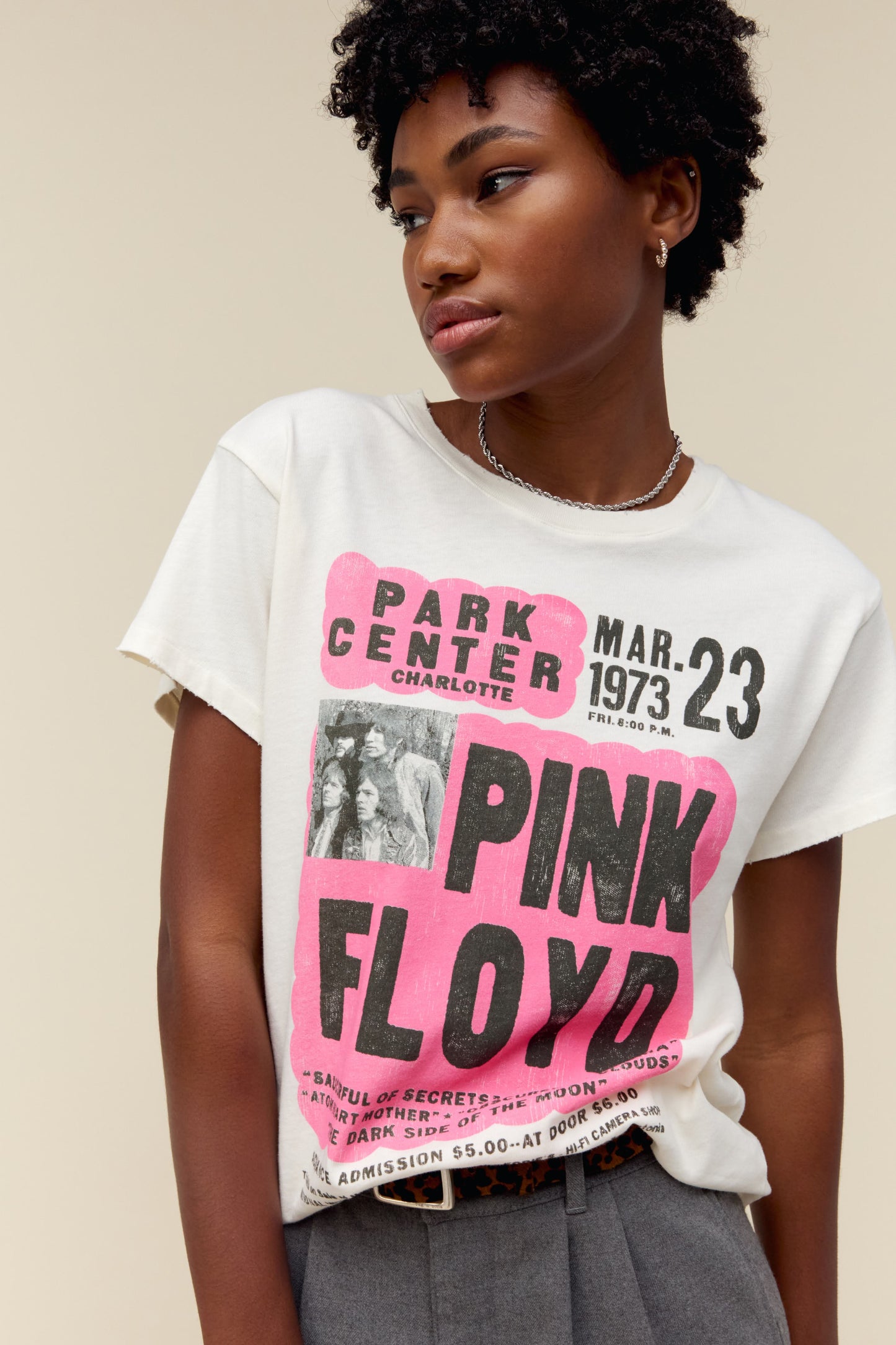Daydreamer 핑크 플로이드 1973 플라이어 투어 티셔츠 여성