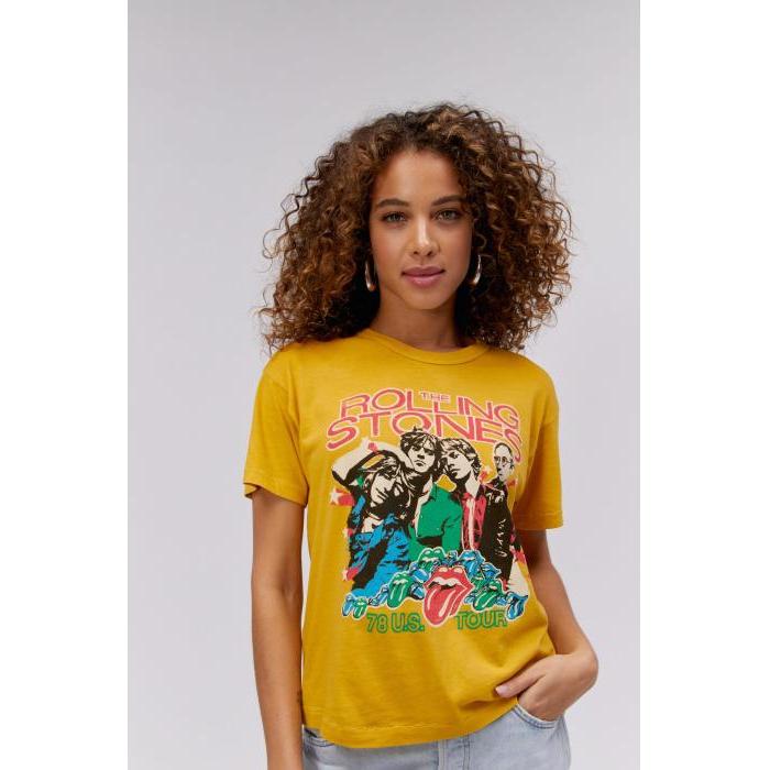 Daydreamer 롤링스톤즈 78 US 투어 링거 티셔츠 골든 데이즈 여성